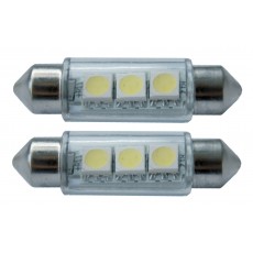 Žárovky led T11x39 3xSMD červené 12V 71-02