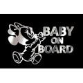 Samolepicí dekor niklovaný baby on board 1/06248