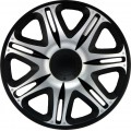 Kryty kol 15" nascar stříbrno černý - 4ks 25358