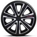 Kryty kol 14" gtr carbon stříbrno černé - 4ks 24306