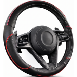 Potah na volant černý s červenou linkou 25-84