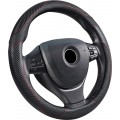 Potah na volant imitace carbonu černý s červeným prošíváním 25-87