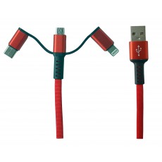 Kabel nabíjecí a datový k mobilnímu zařízení červený 38-52