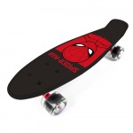 Skateboard plastový max.50kg spiderman černý 59967