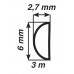 Samolepící ozdobná lišta 3M 6x2,7mm 64-04