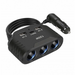 Roztrojka s kabelem +  usb-c- 3,1A 120W 72-05