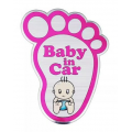 Samolepící dekory metal baby in car růžový 88-47