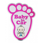 Samolepící dekory metal baby in car růžový 88-47
