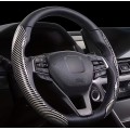 Potah na volant dvoudílný carbon stříbrno-černý 91-04