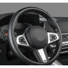 Potah na volant dvoudílný carbon tmavě stříbrný 91-04