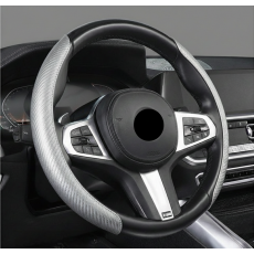 Potah na volant dvoudílný carbon stříbrný 91-09 