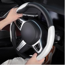 Potah na volant dvoudílný carbon stříbrno-bílý 91-09 