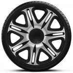 Kryty kol 13" nascar stříbrno černé - 4ks 23358