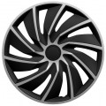 Kryty kol 14" turbo stříbrno černé - 4ks 27338